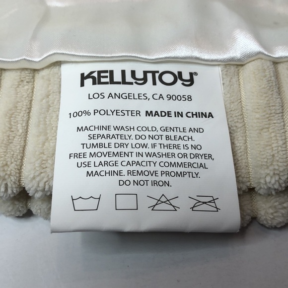 KellyToy Cream Colored Satin Backed Security Blanket Lovey - Picture 4 of 4